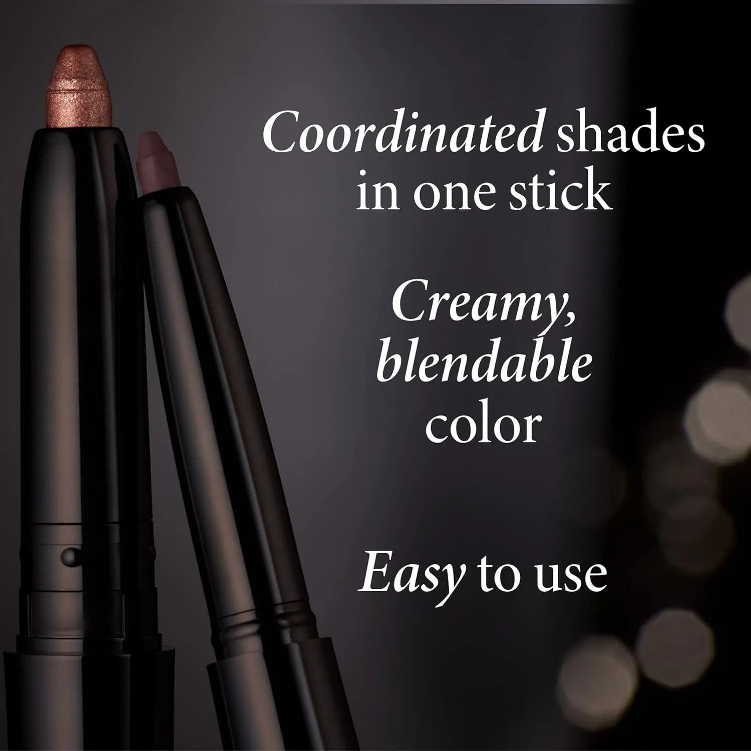 LAURA GELLER NEW YORK Swipe-n-Line Dual-Ended Eyeshadow   Eyeliner - Classic (Onyx/Champagne) - Cream Eyeshadow & Smooth Glide Eyeliner - Waterproof & Crease-free Color