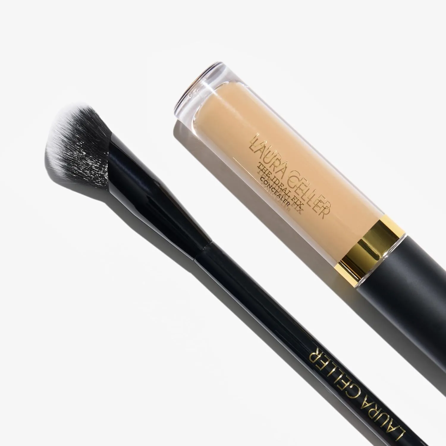 LAURA GELLER NEW YORK The Under Cover Kit: Ideal Fix Concealer   Precision Angled Concealer Brush (06 Tan)