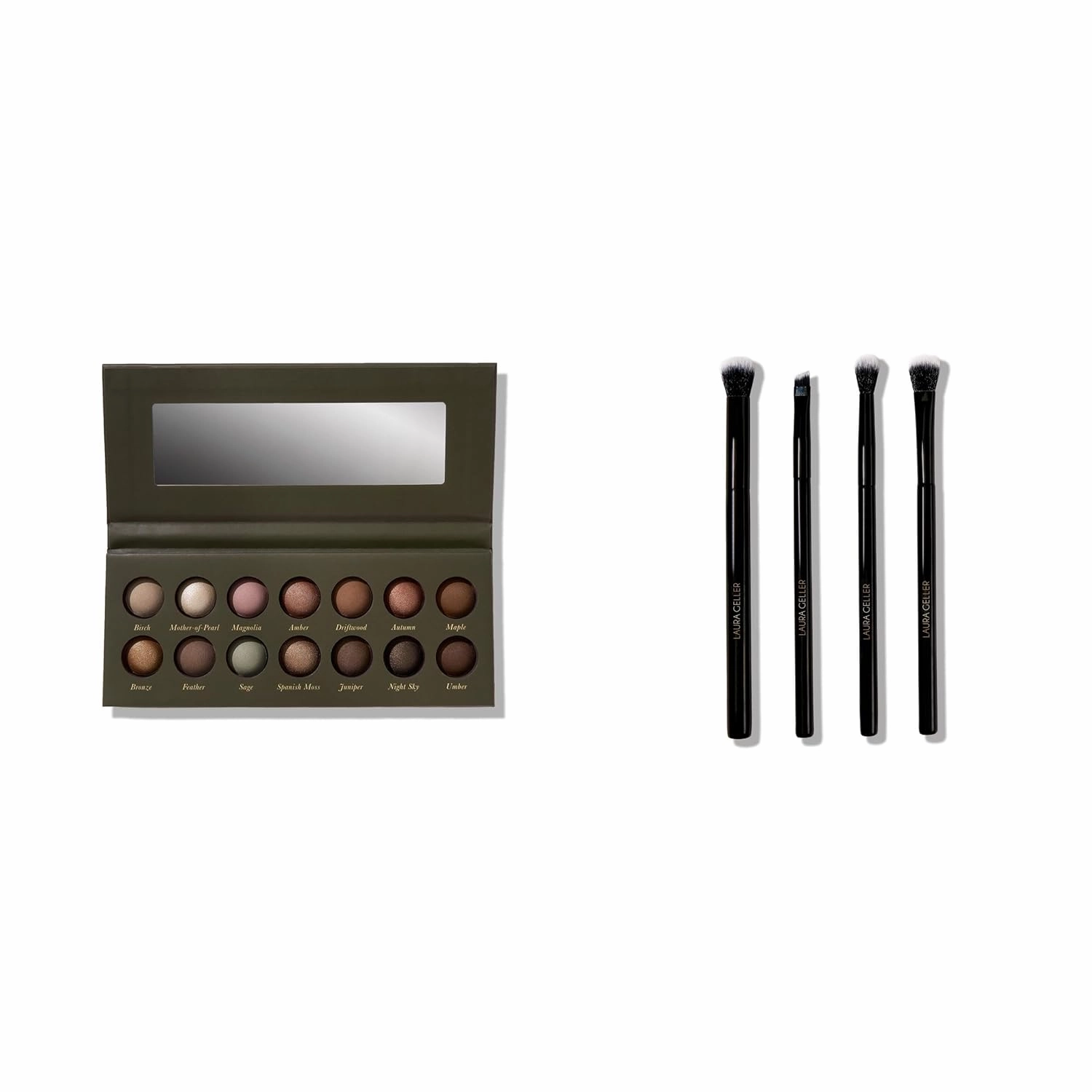 LAURA GELLER NEW YORK The Delectables Eyeshadow Palette - Earthy Essentials   Shadow Skills 4pc Eyeshadow Brush Set