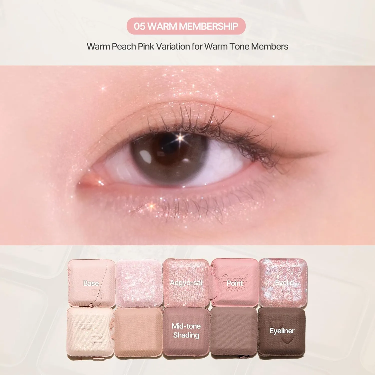 lilybyred Mood keyboard eyeshadow palette | Soft neutral ash color, Long-Wearing, glitter, Clear watercolor | Palette With Easy Color Matching For All | K-beauty (05#Warm membership)