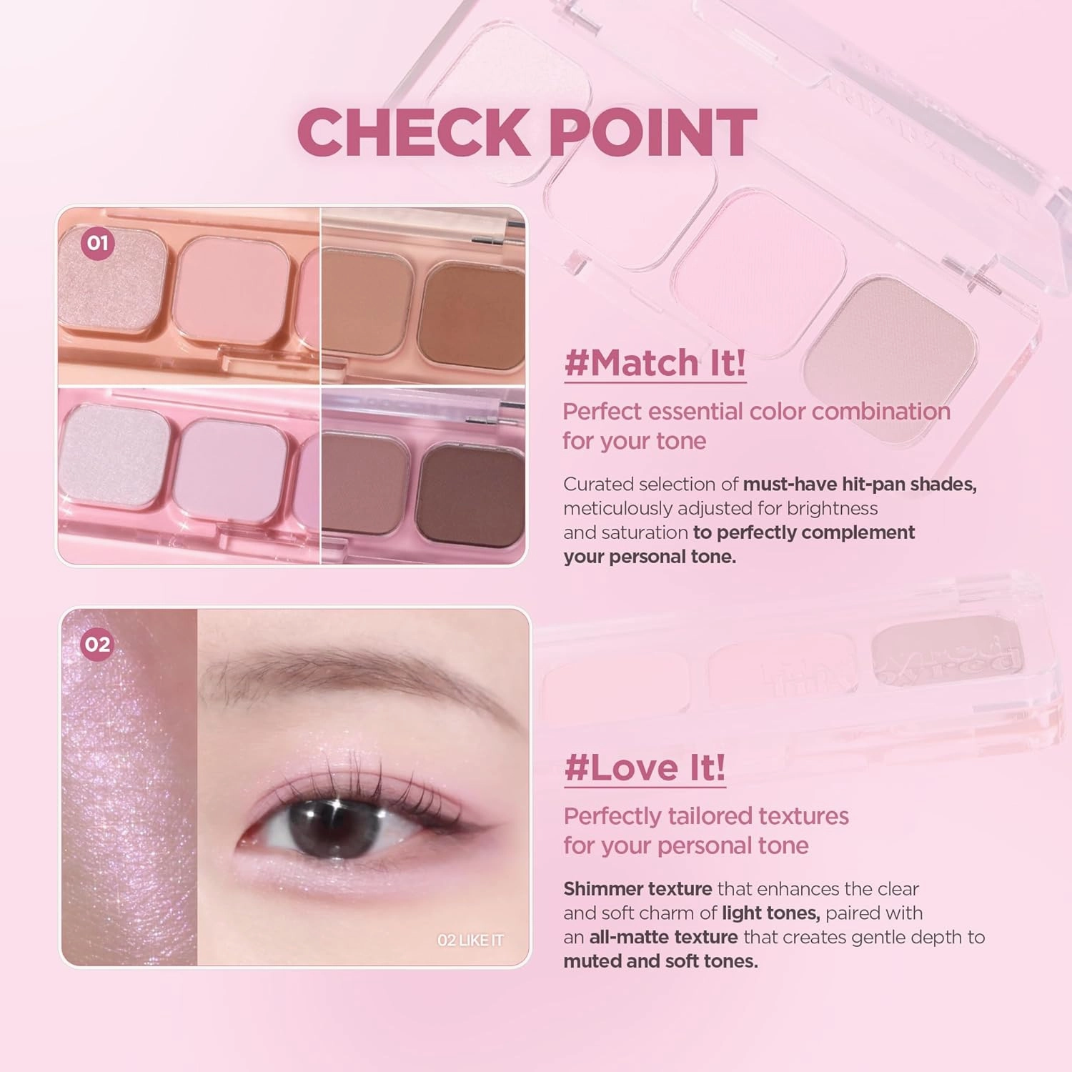 lilybyred Mood It Palette | 4-Shade Korean Eyeshadow Palette, Pre-Matched Personal Tone, Soft Blending, Buildable Coverage, Matte & Shimmer Finish, Daily Wear, Compact Size (04 Attention It)