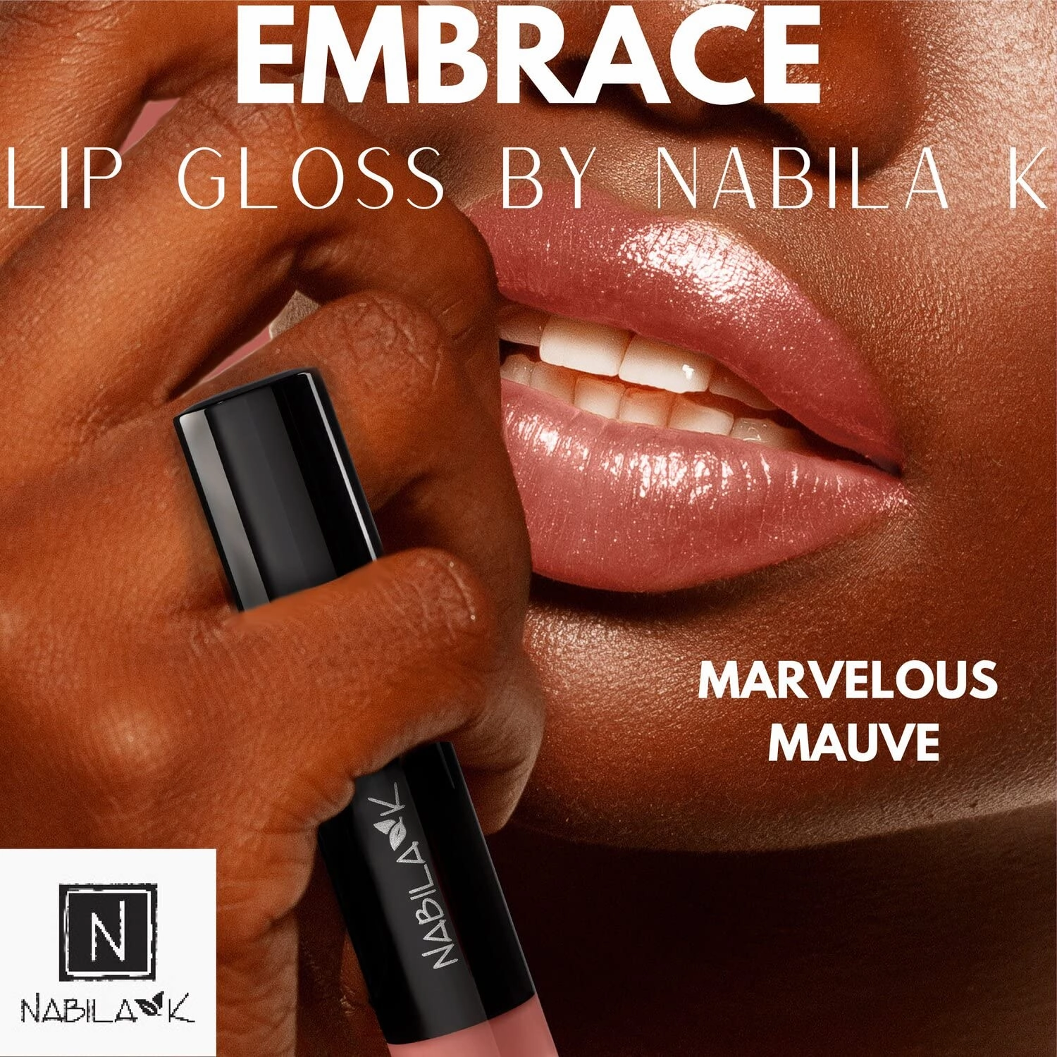 Lip Gloss - Moisturizing Lip Color Derived from Natural Pigments for Shimmery Sheen - Cruelty-Free, No Sulfates, Parabens, Phthalates - 0.25 oz - Creamy - Embrace