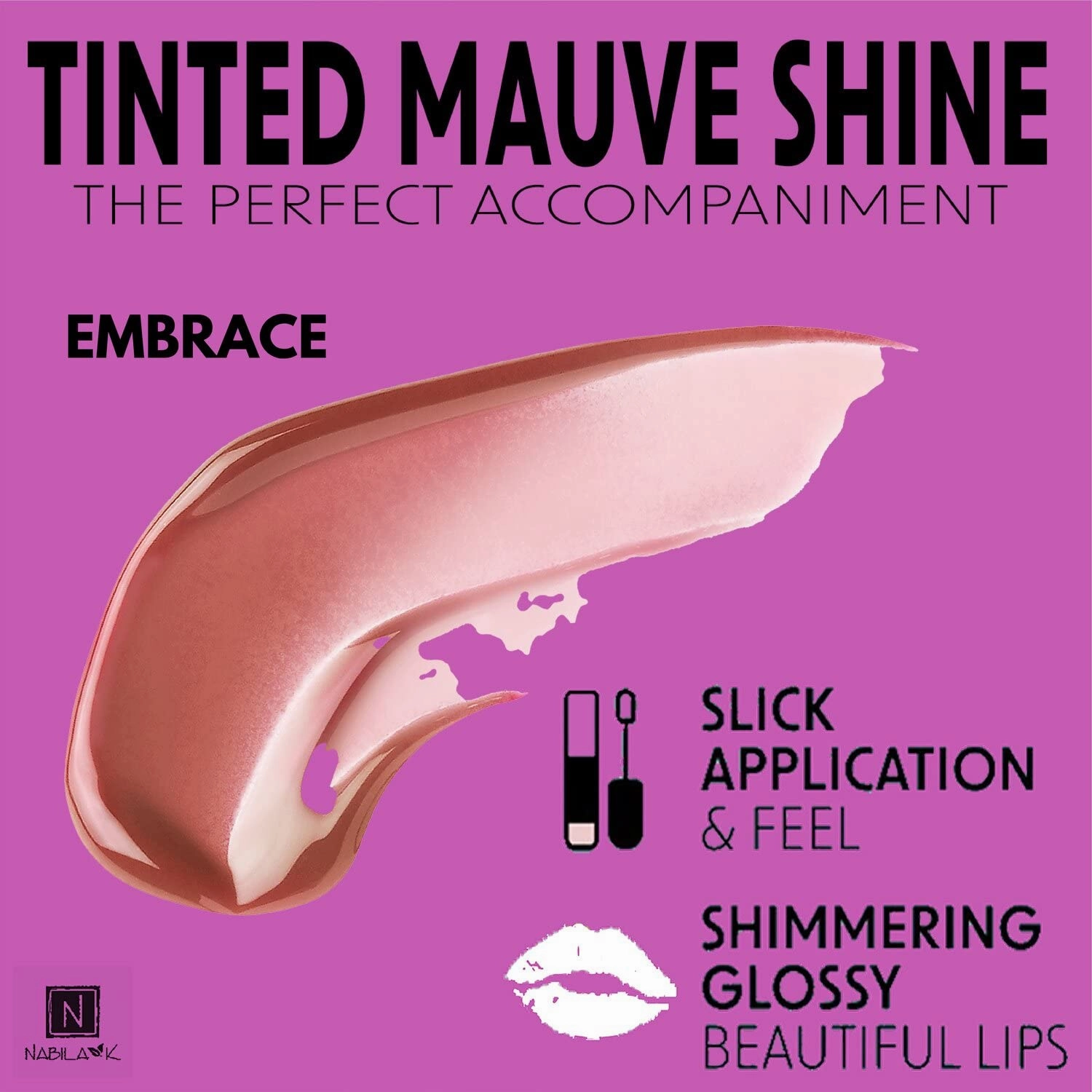 Lip Gloss - Moisturizing Lip Color Derived from Natural Pigments for Shimmery Sheen - Cruelty-Free, No Sulfates, Parabens, Phthalates - 0.25 oz - Creamy - Embrace