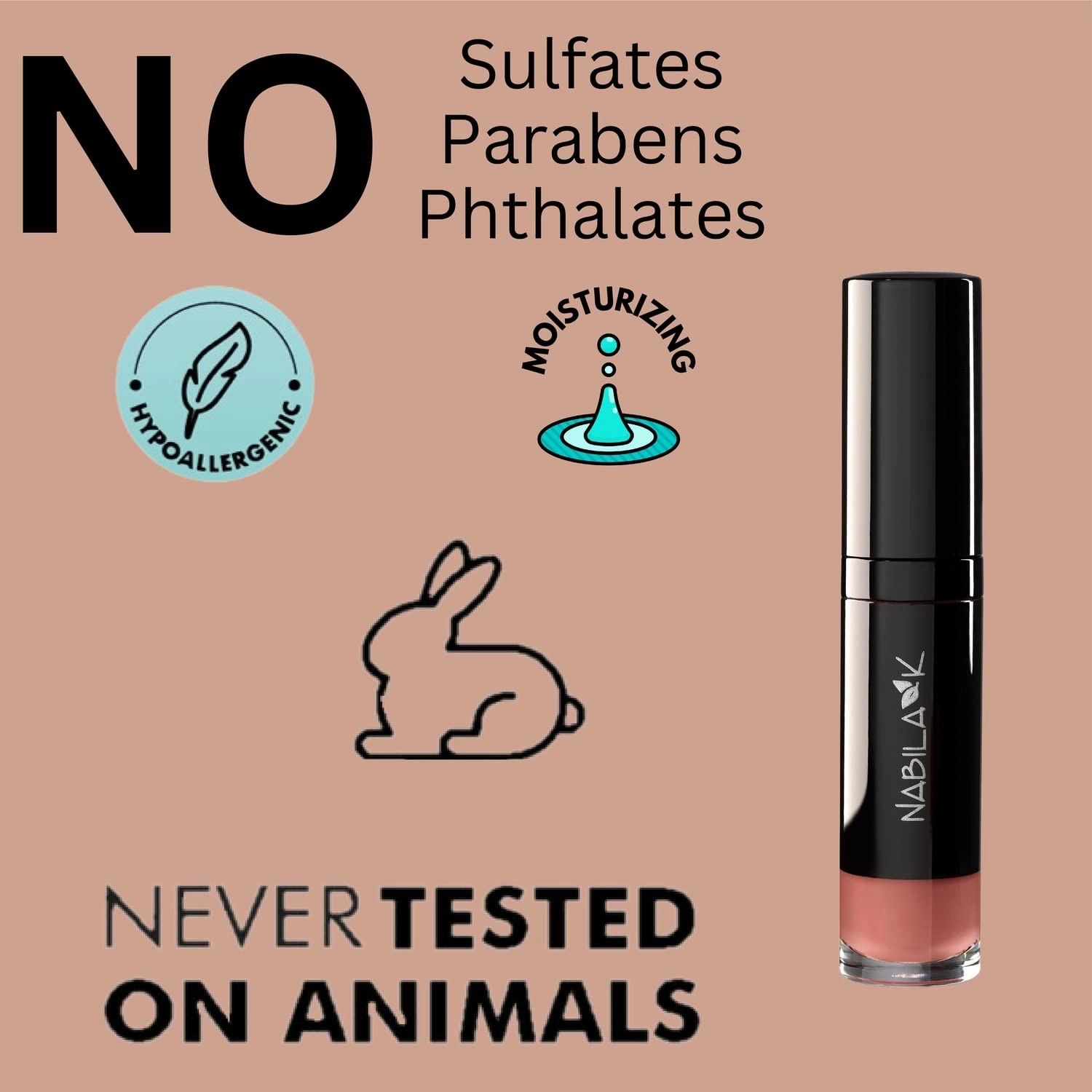 Lip Gloss - Moisturizing Lip Color Derived from Natural Pigments for Shimmery Sheen - Cruelty-Free, No Sulfates, Parabens, Phthalates - 0.25 oz - Creamy - Embrace
