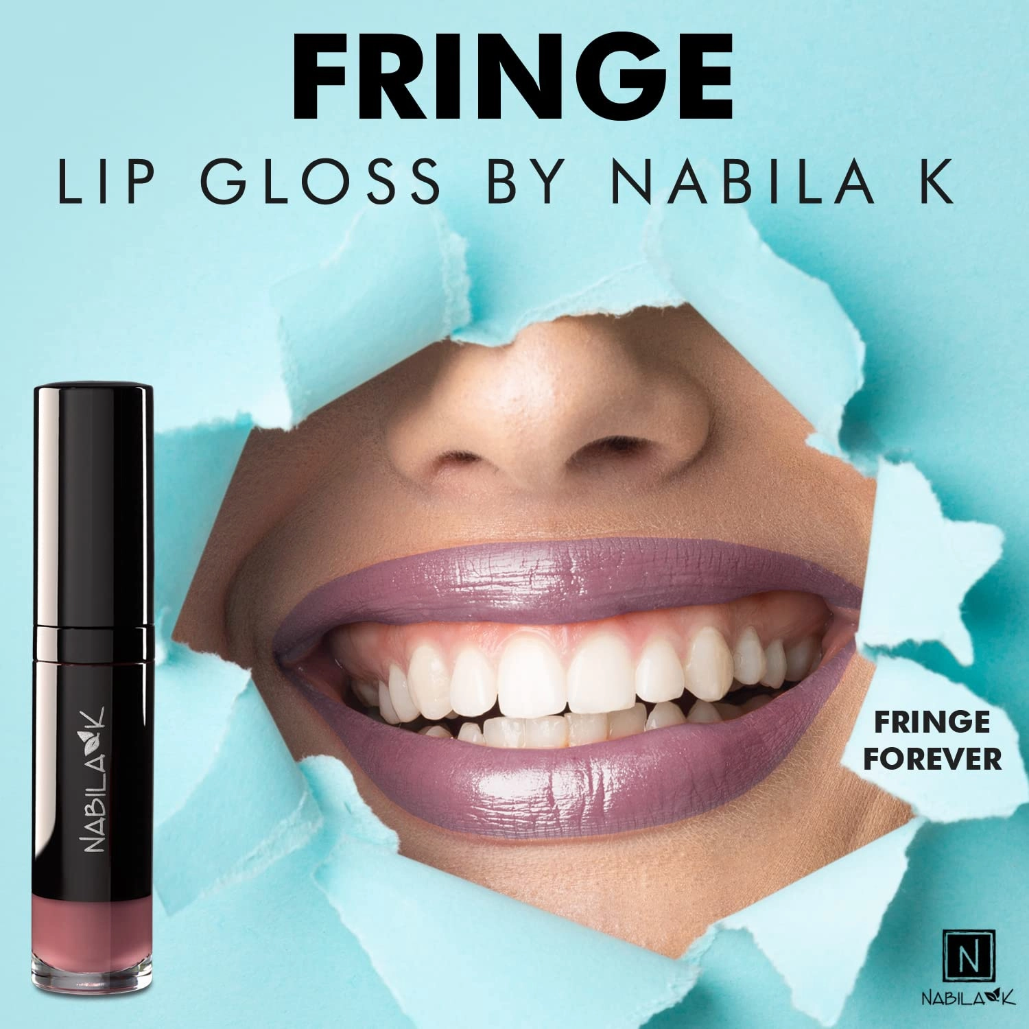 Lip Gloss - Moisturizing Lip Color Derived from Natural Pigments for Shimmery Sheen - Cruelty-Free, No Sulfates, Parabens, Phthalates - 0.25 oz - Creamy - Fringe