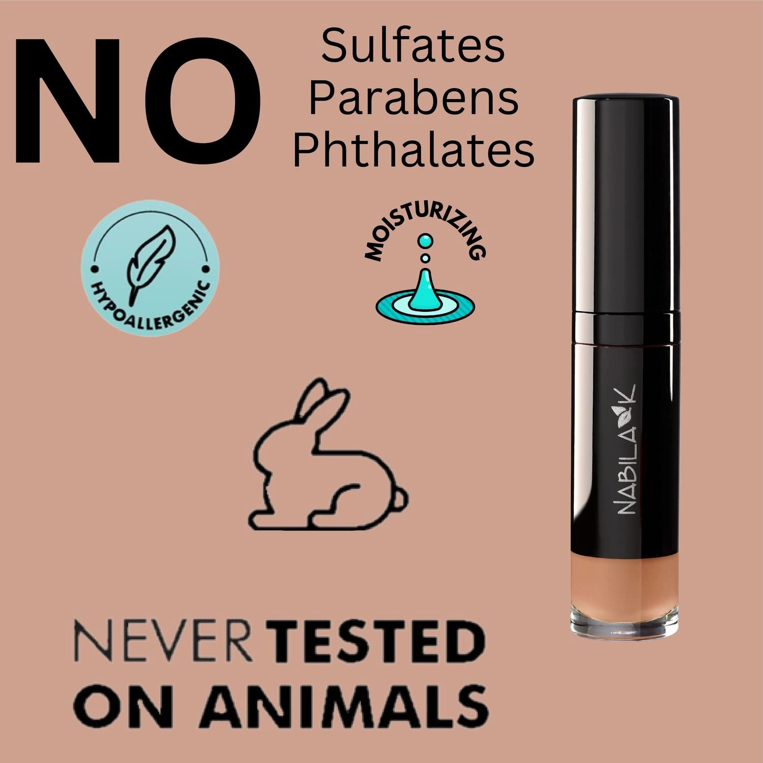 Lip Gloss - Moisturizing Lip Color Derived from Natural Pigments for Shimmery Sheen - Cruelty-Free, No Sulfates, Parabens, Phthalates - 0.25 oz - Creamy - Go Bare