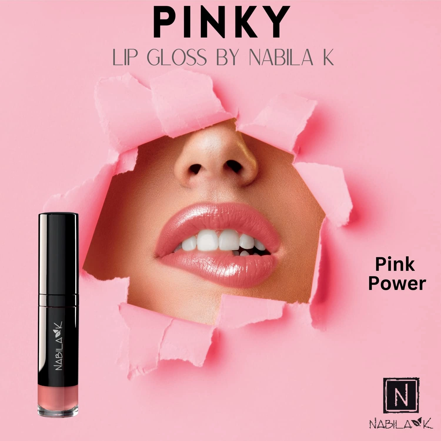 Lip Gloss - Moisturizing Lip Color Derived from Natural Pigments for Shimmery Sheen - Cruelty-Free, No Sulfates, Parabens, Phthalates - 0.25 oz - Creamy - Pinky