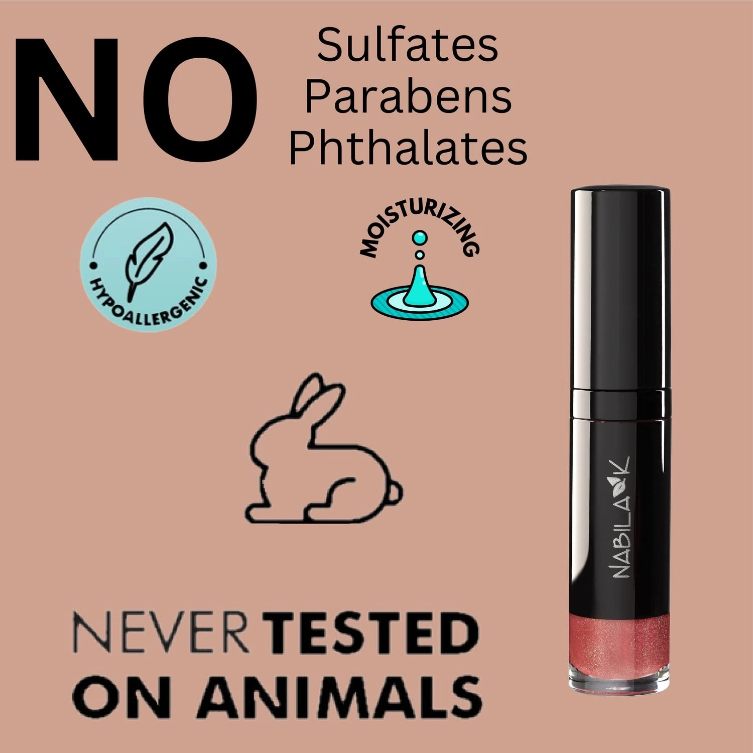 Lip Gloss - Moisturizing Lip Color Derived from Natural Pigments for Shimmery Sheen - Cruelty-Free, No Sulfates, Parabens, Phthalates - 0.25 oz - Pearlized - Swinger