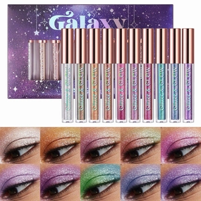 Liquid Glitter Eyeshadow, Liquid Chameleon Metallic Eyeshadow, Multicolor Shifting Holographic Glitter Multichrome Eyeshadow, Long-lasting With No Creasing Multi-Dimensional Eye Looks