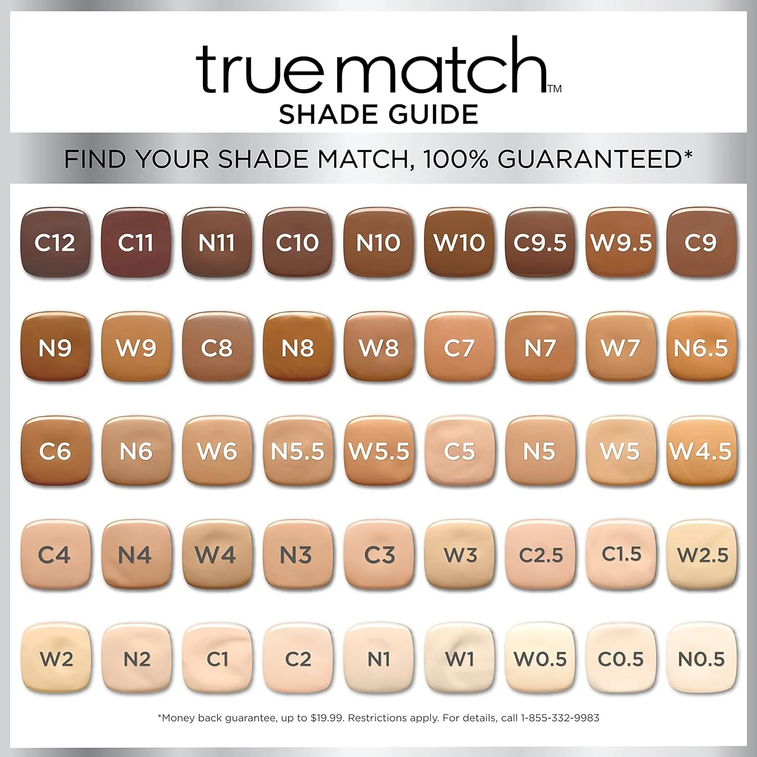 L’Oréal Paris Makeup True Match Super-Blendable Liquid Foundation, Cream Ivory W0.5, 1 Fl Oz,1 Count