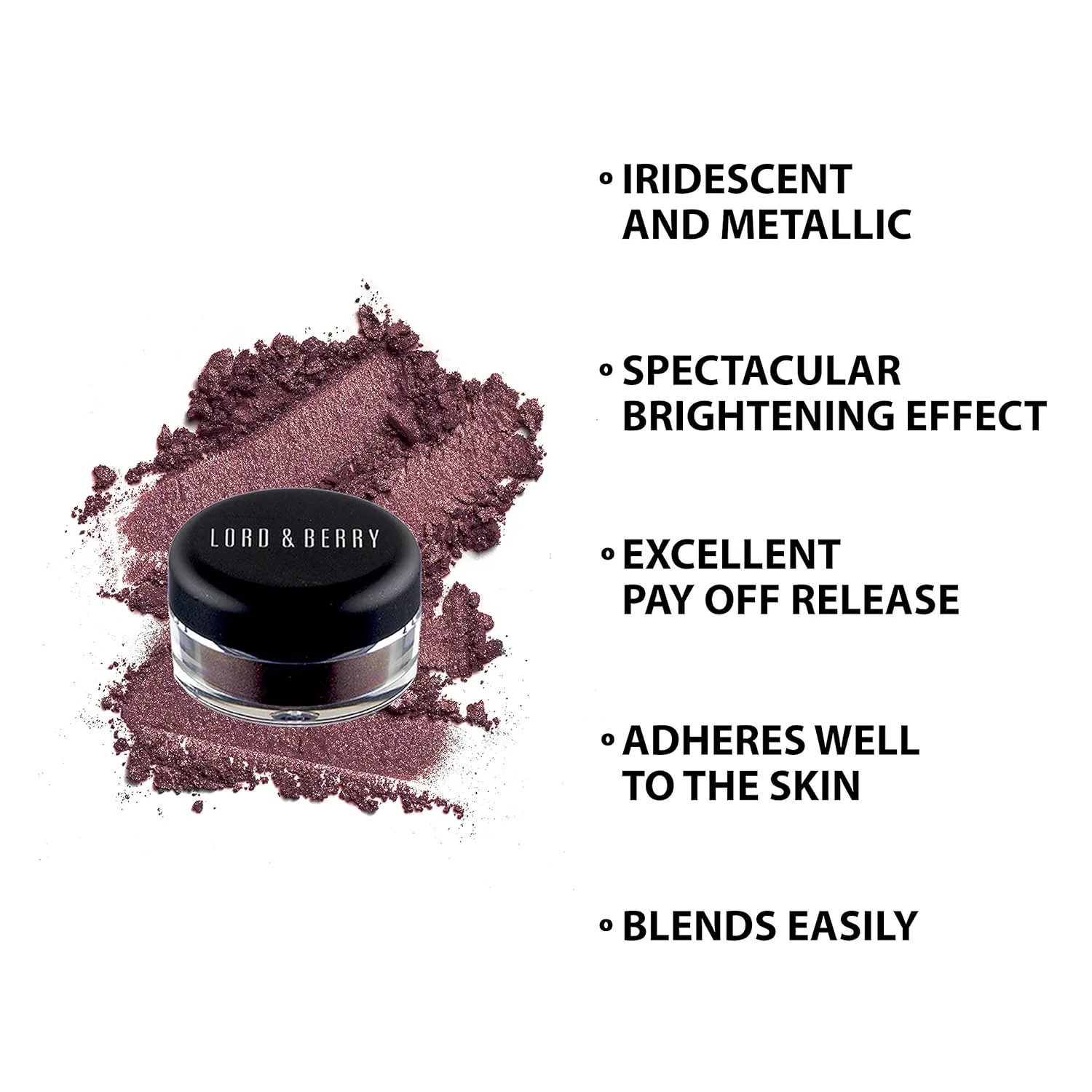 Lord & Berry Loose Eye Shadow Makeup Collection for Neutral, Nude, Brown, Green and Blue Eyes | Eyeshadow Palette Range from Matte, Shimmer, Natural, Small and Big, Dark Violet