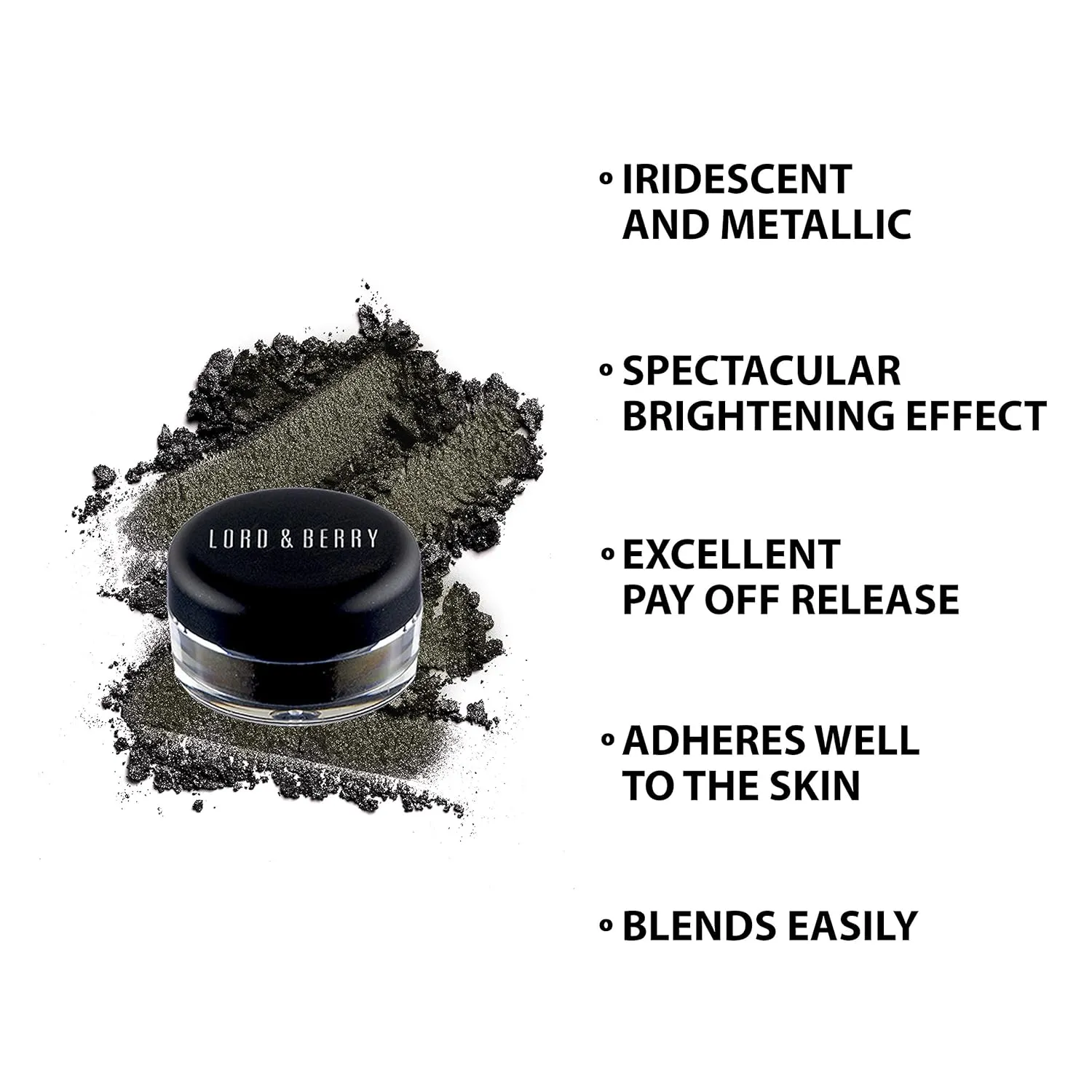 Lord & Berry Loose Eye Shadow Makeup Collection for Neutral, Nude, Brown, Green and Blue Eyes | Eyeshadow Palette Range from Matte, Shimmer, Natural, Small and Big, Gold Black