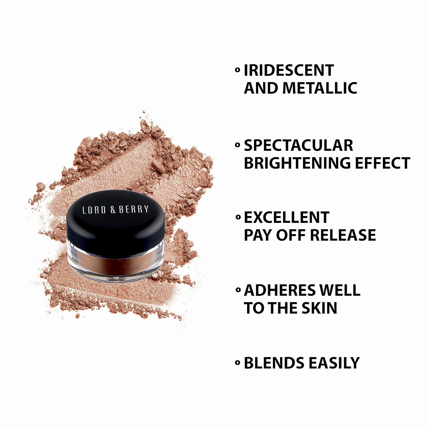 Lord & Berry Loose Eye Shadow Makeup Collection for Neutral, Nude, Brown, Green and Blue Eyes | Eyeshadow Palette Range from Matte, Shimmer, Natural, Small and Big, Light Bronze