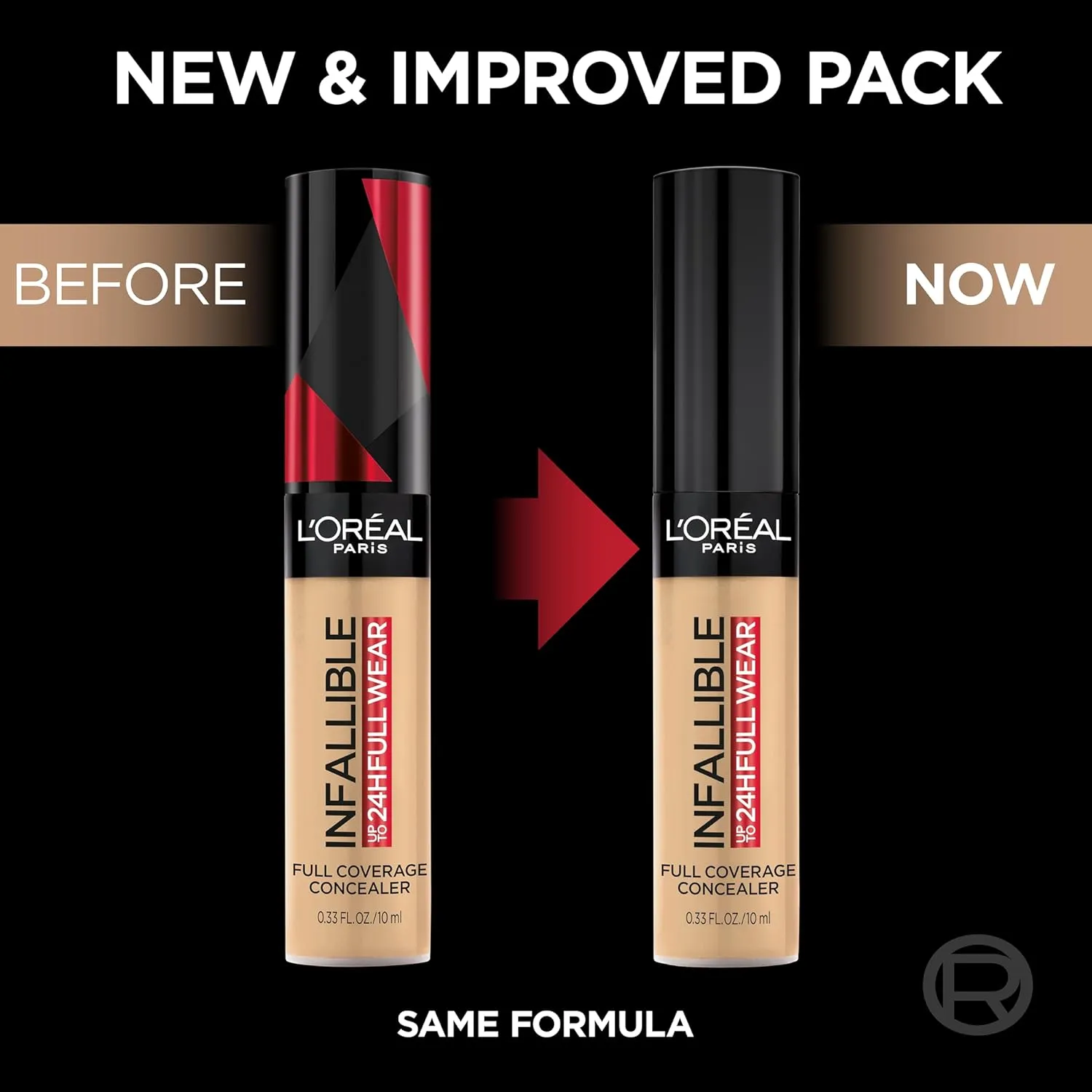 L'Oreal Paris Makeup Infallible Full Wear Waterproof Matte Concealer, Full Coverage, Fawn, 0.33 fl. oz.