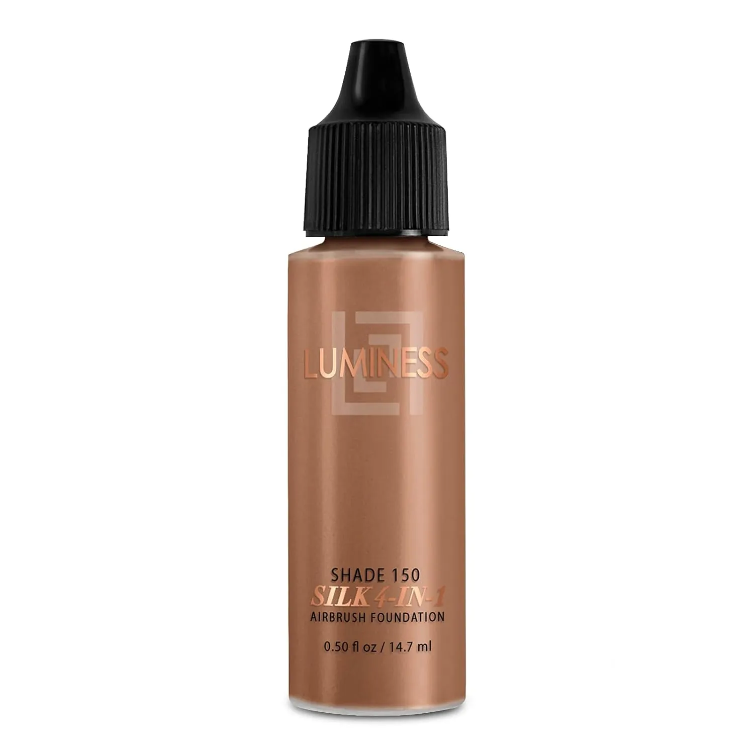 Luminess Air Silk 4-In-1 Airbrush Foundation- Foundation, Shade 150 (.5 Fl Oz) - Sheer to Medium Coverage-Anti-Aging Formula Hydrates and Moisturizes - Professional Makeup Kit for Cordless Air Brush