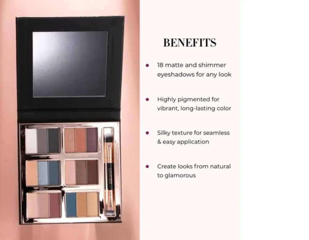 LUMINESS Airbrush Flawless 4-PC Makeup Kit - Includes Eyeshadow Palette, Airbrush Foundation, Primer & Makeup Brushes - Long-Lasting, Silky, Easy to Blend Make Up Set, Travel Size (05 - Medium Warm)