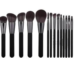 Makeup brush set 14 pieces of black silver brush powder multi-function beauty tools