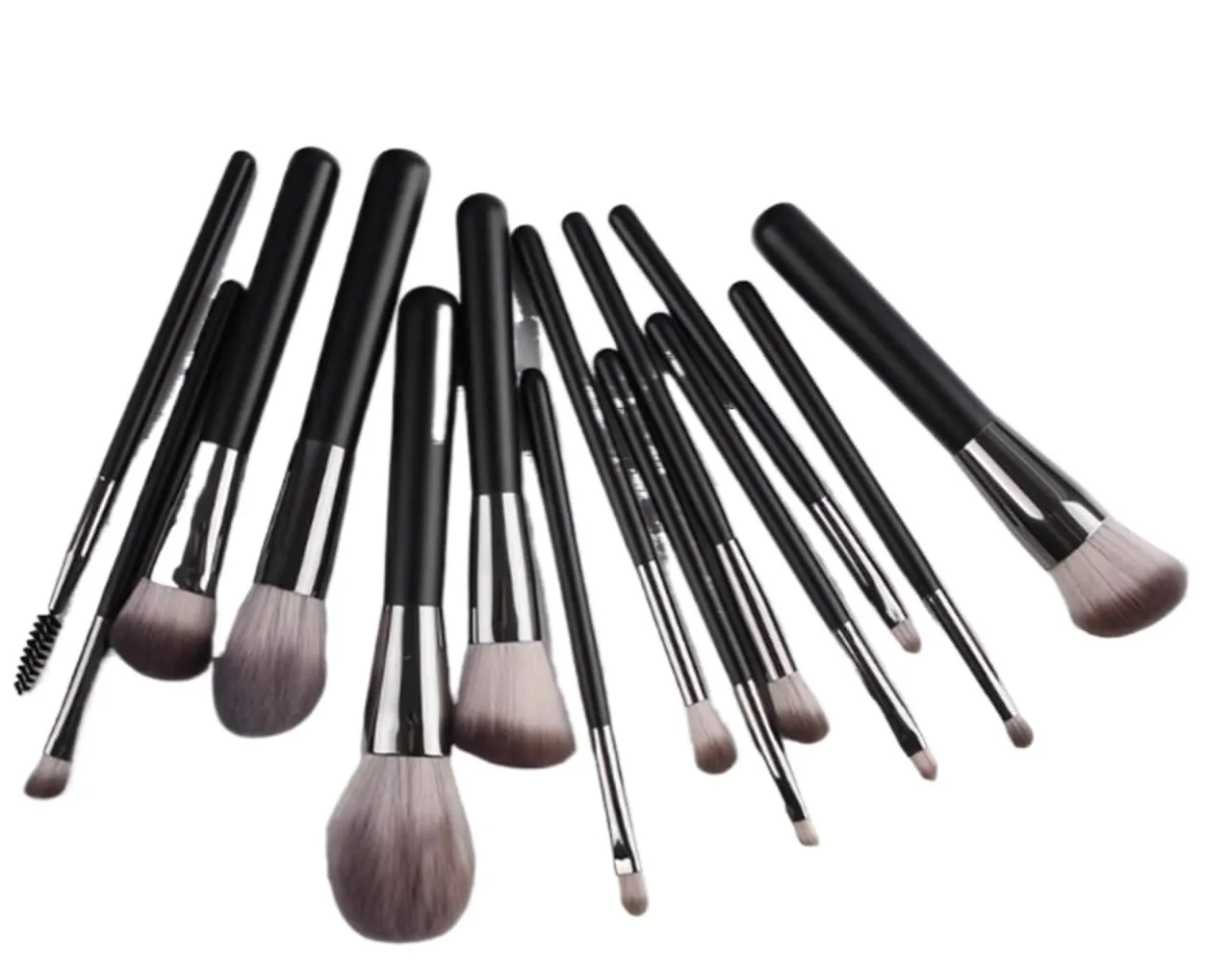 Makeup brush set 14 pieces of black silver brush powder multi-function beauty tools