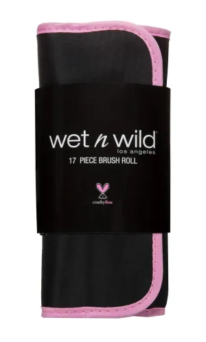 Makeup Brush Set By Wet n Wild Brush Roll 17 Piece Collection