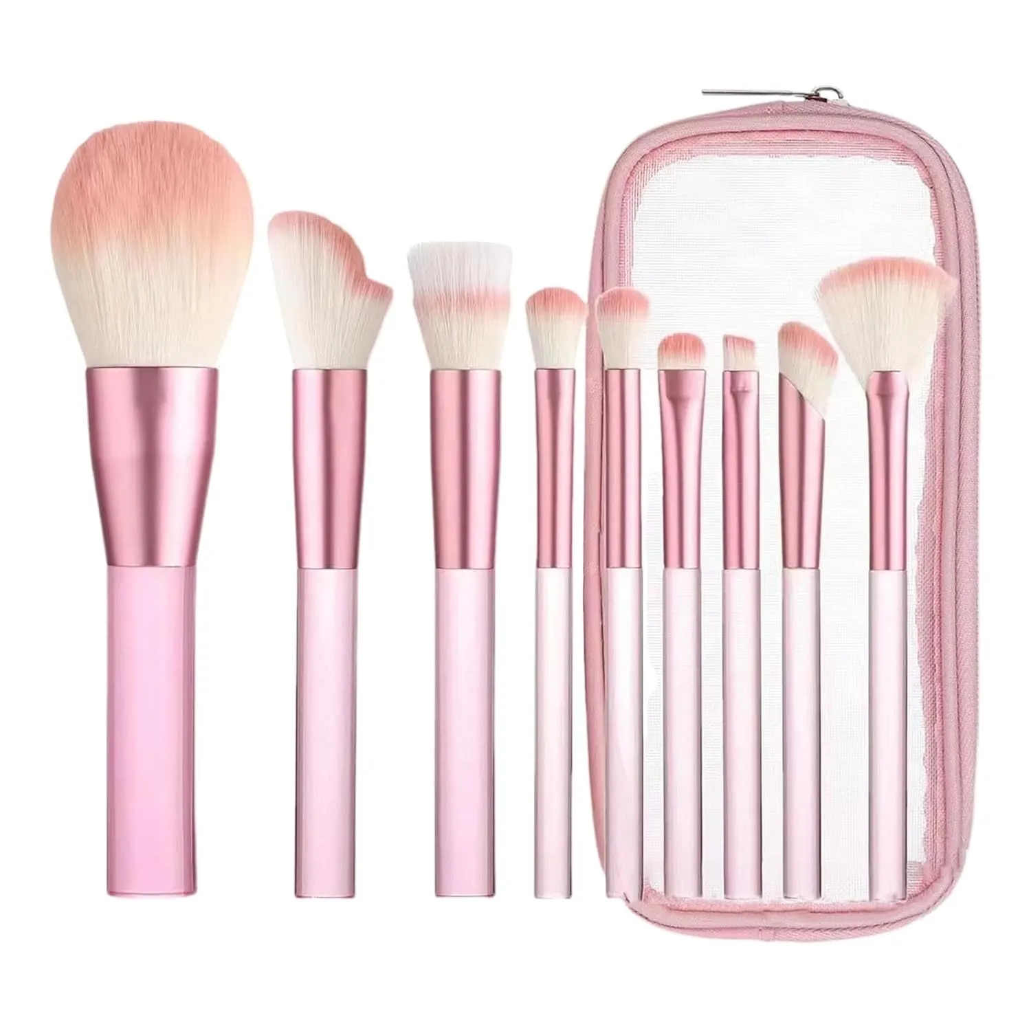 Makeup Brush Set with Storage Case, 9 Pcs Synthetic Premium Foundation Brush,Blending Powder Eyeshadow Eyeliner Concealer Contour Brushes for Makeup,Birthday Gifts for Women