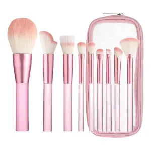 Makeup Brush Set with Storage Case, 9 Pcs Synthetic Premium Foundation Brush,Blending Powder Eyeshadow Eyeliner Concealer Contour Brushes for Makeup,Birthday Gifts for Women