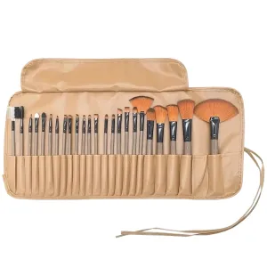 Makeup Brush Set,24Pcs Professional Makeup Brushes with Travel Make up Bag,Cosmetics Brushes for Kabuki Foundation Concealer Powder Face,Eyeshadow Eyebrow Blush Brush(Gold)