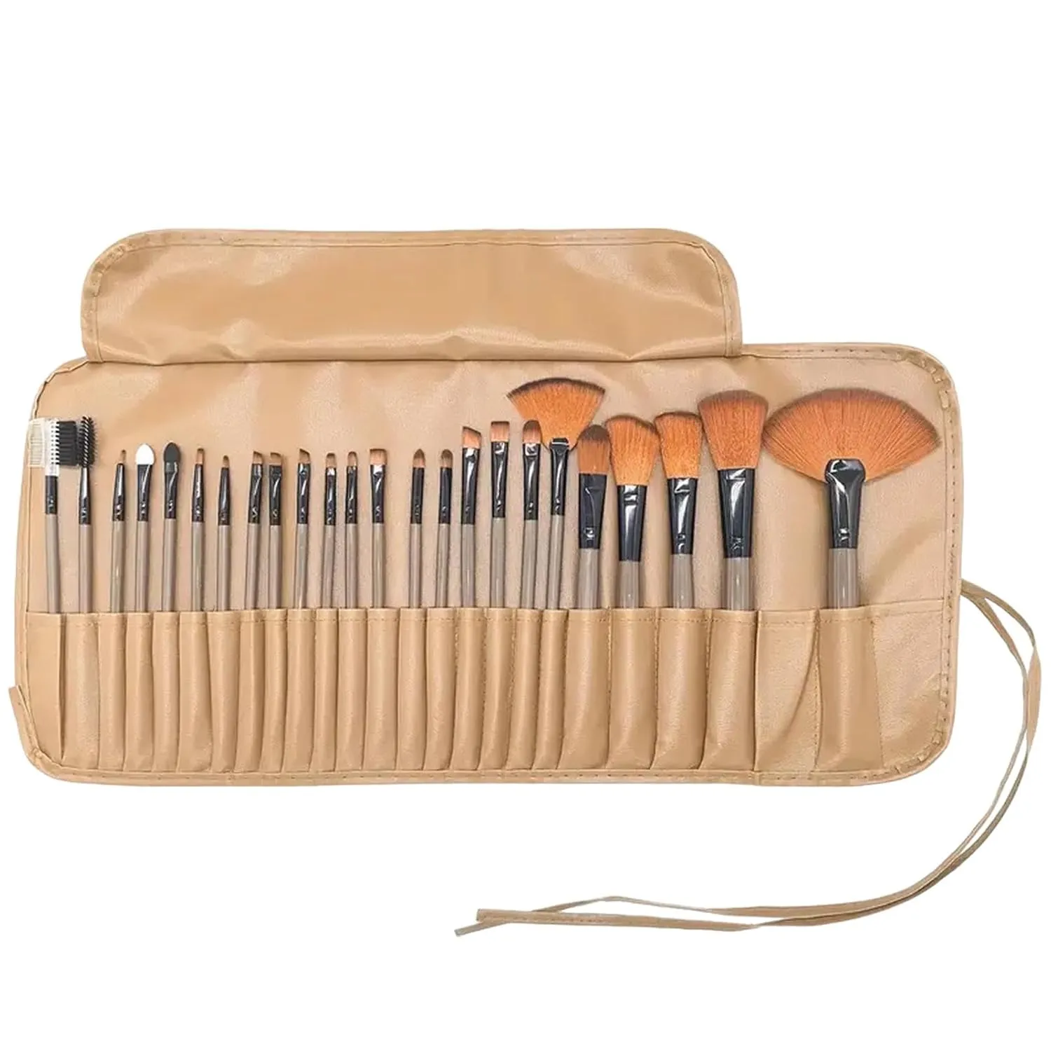 Makeup Brush Set,24Pcs Professional Makeup Brushes with Travel Make up Bag,Cosmetics Brushes for Kabuki Foundation Concealer Powder Face,Eyeshadow Eyebrow Blush Brush(Gold)