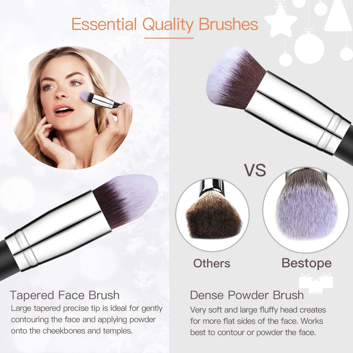 Makeup Brushes Makeup Brush Set, BESTOPE PRO Makeup Brushes Kit, 16Pcs Professional Makeup Brush Set for Eye and Face, Foundation Powder Concealers Blush Eyeshadow Brush Make UP Brushes Kit Silver