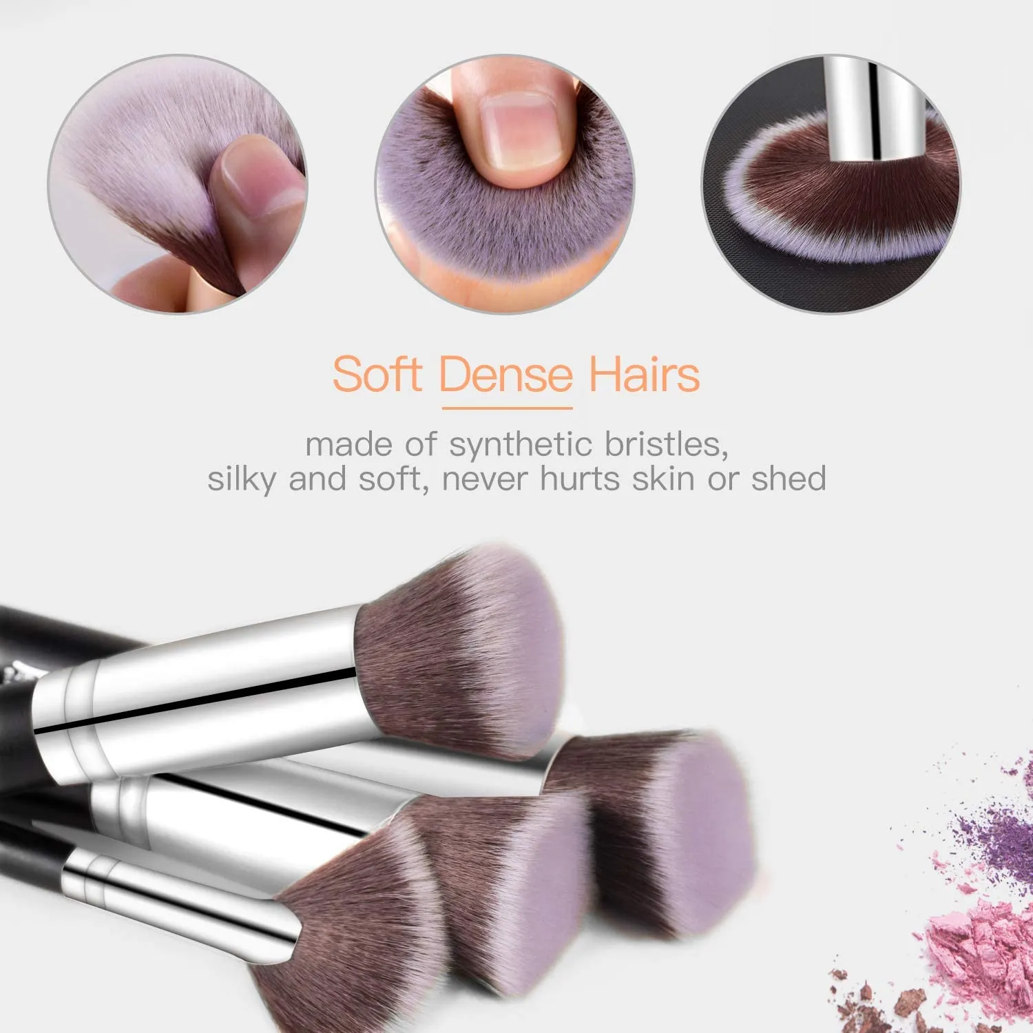 Makeup Brushes Makeup Brush Set, BESTOPE PRO Makeup Brushes Kit, 16Pcs Professional Makeup Brush Set for Eye and Face, Foundation Powder Concealers Blush Eyeshadow Brush Make UP Brushes Kit Silver