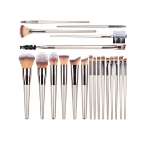Makeup Brushes Set Make up Brushes 20Pcs Premium Synthetic Kabuki Foundation Eyeshadow Brush Loose Powder Brush Professional Makeup Brushes Set (20 Pcs Champagne gold brushes)
