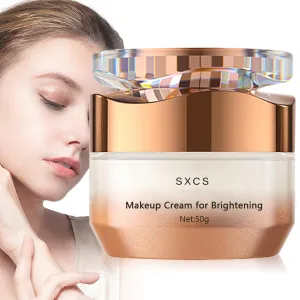 Makeup Cream, Nicotinamide Makeup Cream for Brightening, Multifunctional Smooth Hydrating Makeup Cream, Waterproof Concealer Isolation Cream