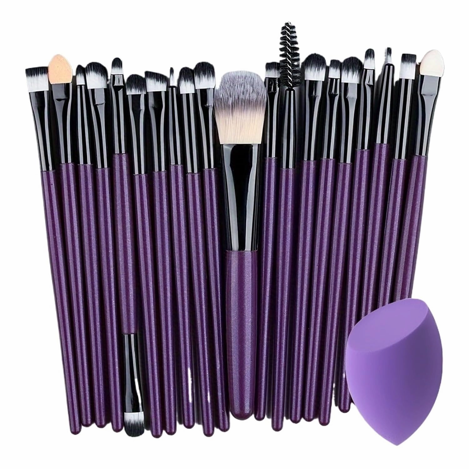 Makeup Brushes 20pcs Eyeshadow Professional Women Cosmetics Face Brush Eyebrow Eyelash Lip Powder Blush Set Travel Make Up Tools(Green)