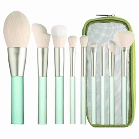 Makeup Brushes with Storage Case, 9 Pcs Premium Synthetic Foundation Brush,Eyeshadow Concealer Eyeliner Powder Contour Blending Brushes for Makeup,Birthday Gifts for Women