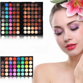 Makeup Pallet, Eyeshadow Palette Eye Shadow Blush Contour Combination 120 Twinkle Matte Neon Colors Women Cosmetics Set Blendable Long Lasting Eyeshadow Makeup Palettes Powder Eye Shadow Cosmetics