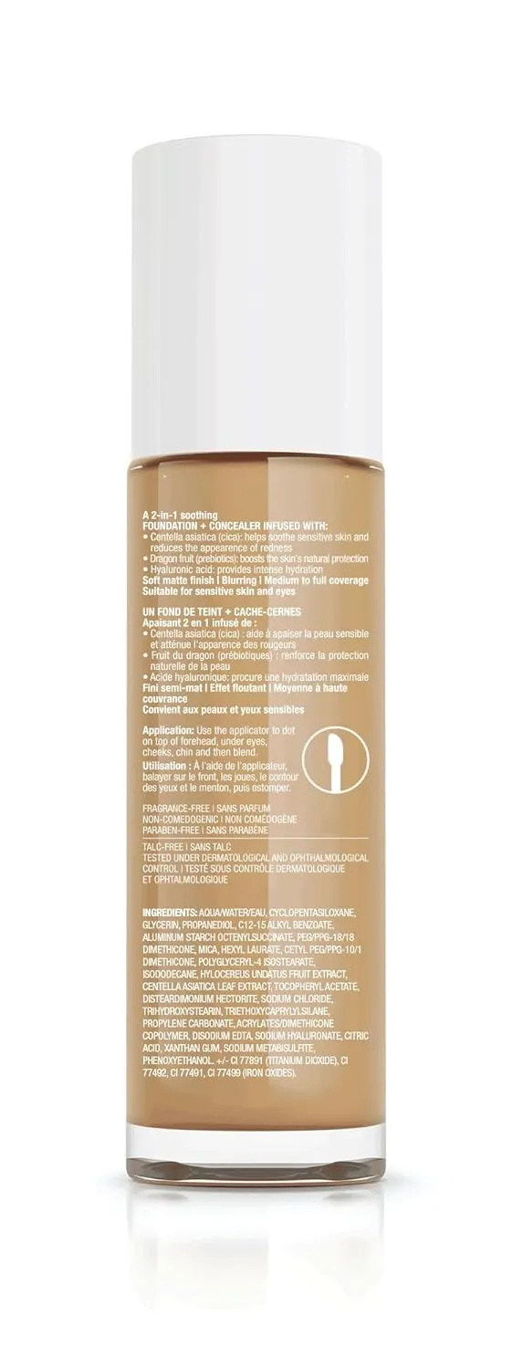 Marcelle Skincaring 2-in-1 Soothing Foundation   Concealer, Natural Beige, 30 mL