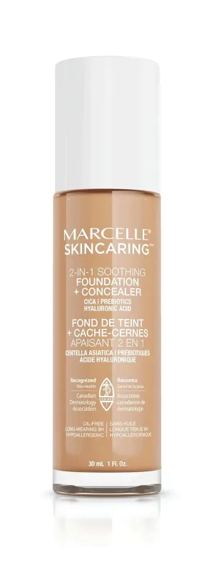 Marcelle Skincaring 2-in-1 Soothing Foundation   Concealer, Nude Beige, 30 mL