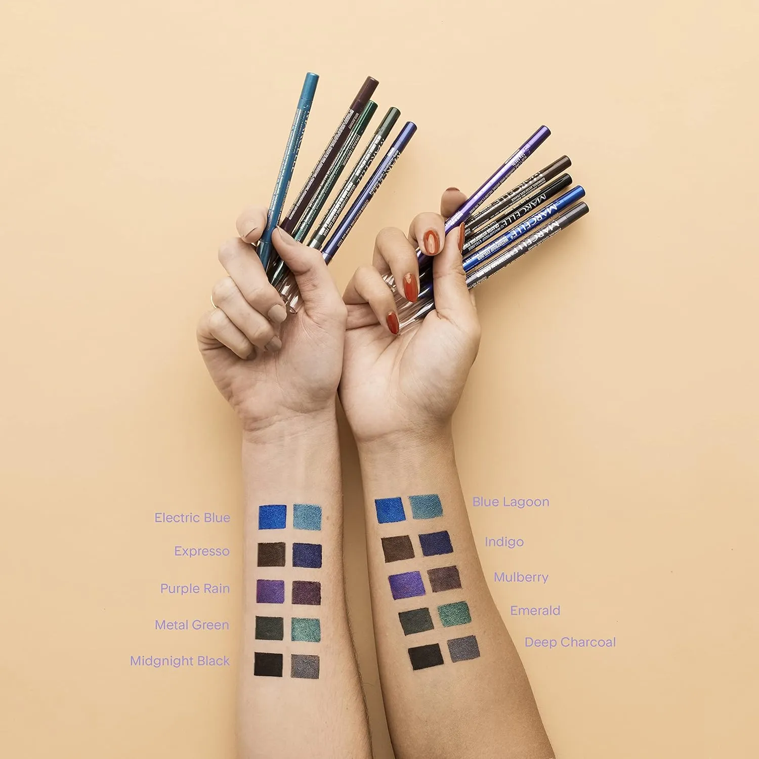 Marcelle Waterproof Eyeliner, Mulberry, Eye Pencil, Creamy Formula, Long-Lasting, Waterproof, Smudge-Proof, Fragrance-Free, Hypoallergenic, Cruelty-Free, 0.04 Oz.