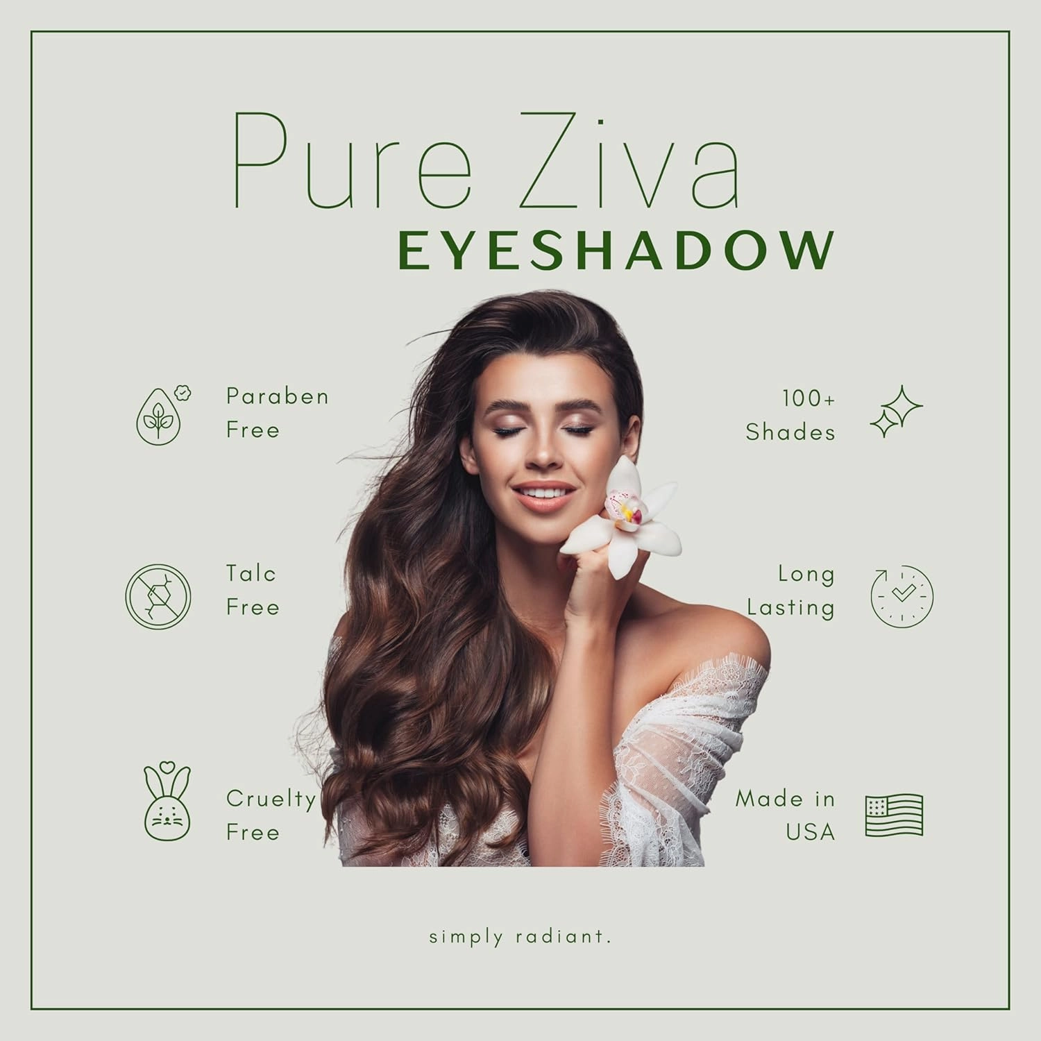 Matte Warm Tone Neutral & Shimmer Highlight Vegan Eyeshadow Palette; Talc, Paraben & Cruelty Free