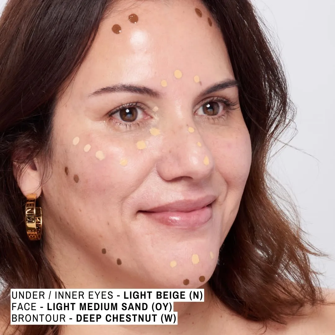 Maxine's Revenge FRENCH FACE Concealer Concentrate | Hydrate and Blur | Conceal, Highlight and Brontour with Lightweight Full-Coverage LIGHT MEDIUM SAND