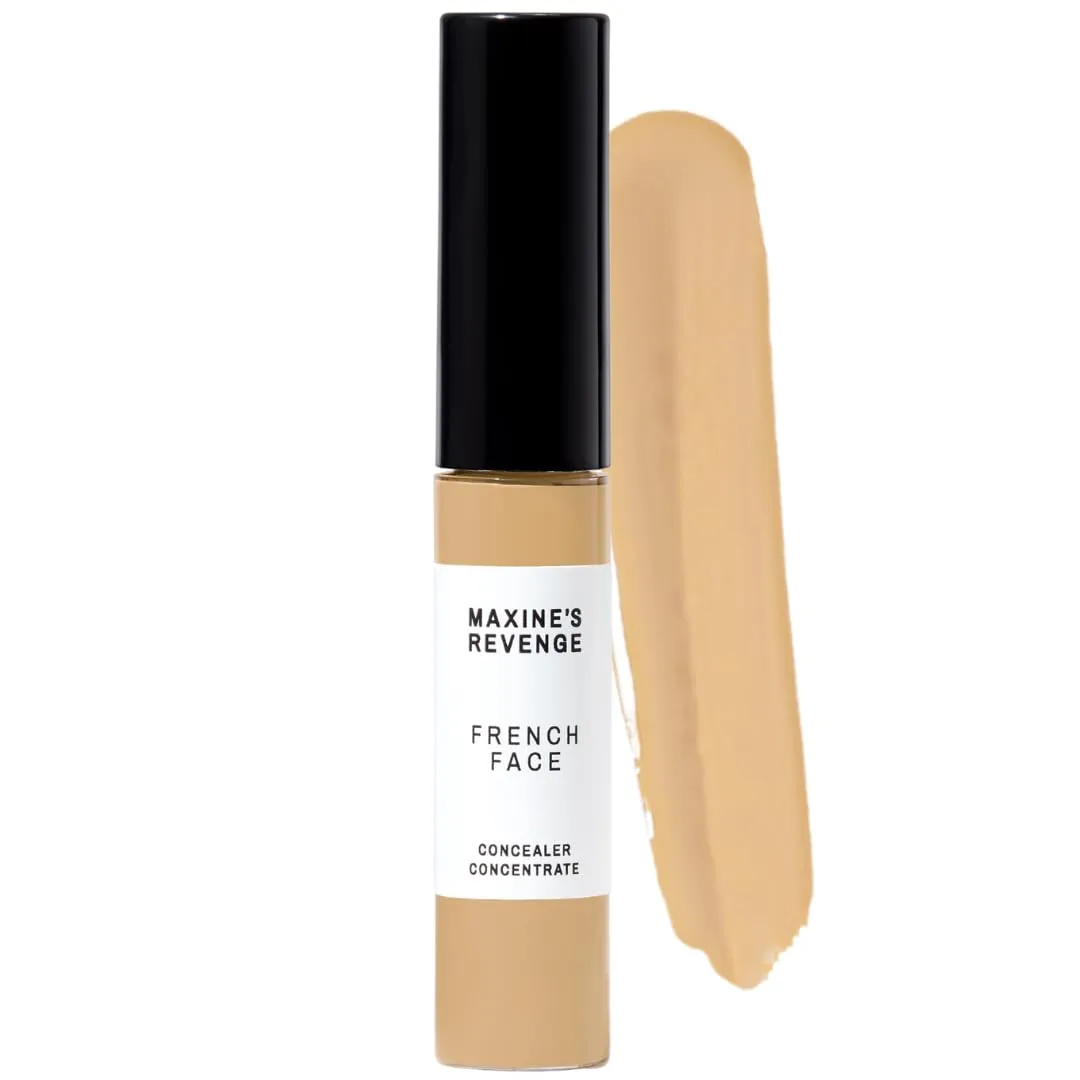 Maxine's Revenge FRENCH FACE Concealer Concentrate | Hydrate and Blur | Conceal, Highlight and Brontour with Lightweight Full-Coverage LIGHT MEDIUM SAND