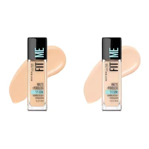 Maybelline Fit Me Matte   Poreless Liquid Foundation Classic Ivory & Natural Ivory 1 Count Bundle