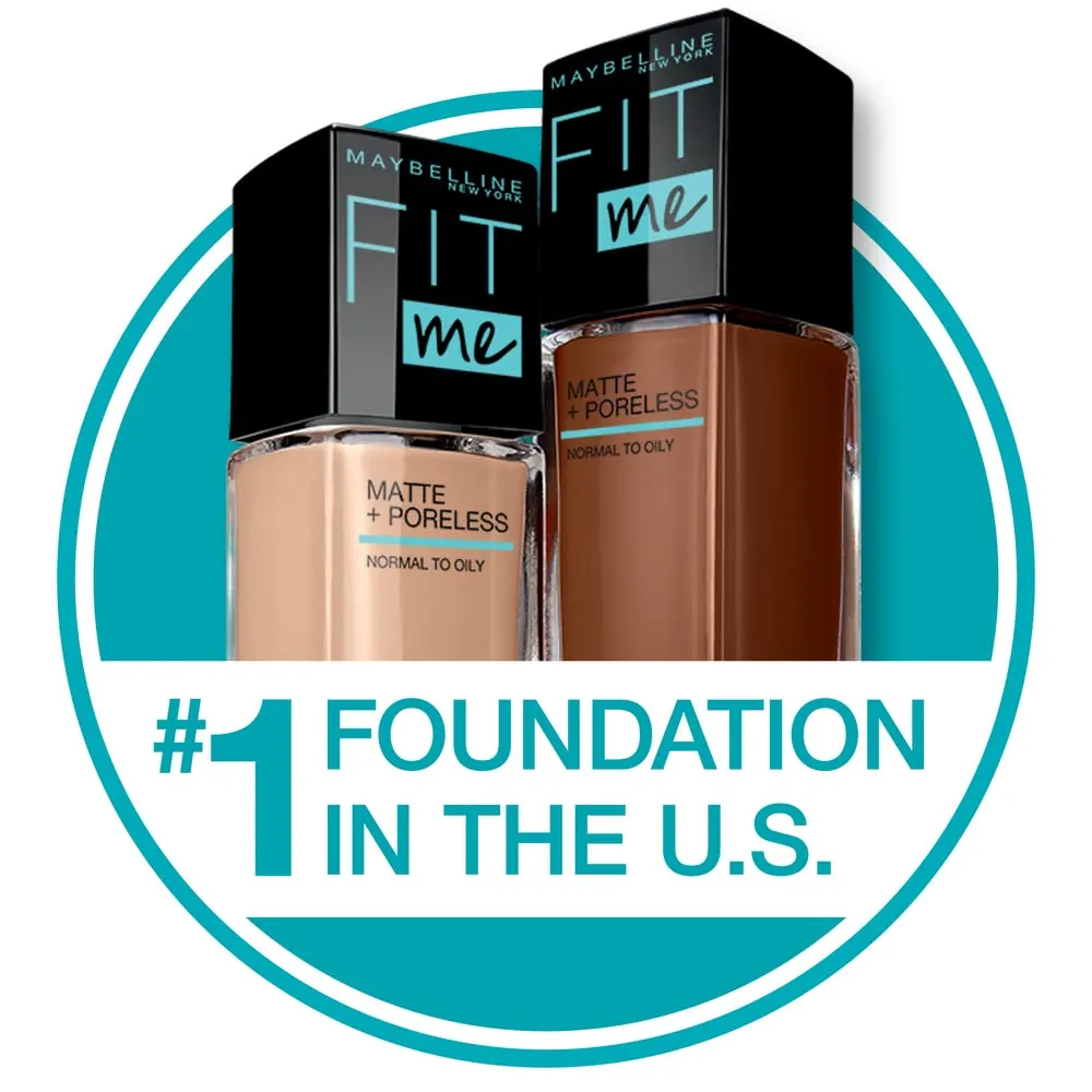Maybelline Fit Me Matte   Poreless Liquid Foundation   Fit Me Mattifying Primer Makeup Bundle, Includes 1 Foundation in Java and 1 Primer