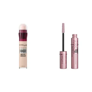 Maybelline Instant Age Rewind Eraser Dark Circles Treatment Multi-Use Concealer, 110, 1 Count & Lash Sensational Sky High Washable Mascara Makeup, Volumizing, Lengthening, Defining