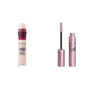 Maybelline Instant Age Rewind Eraser Dark Circles Treatment Multi-Use Concealer & Lash Sensational Sky High Washable Mascara Makeup