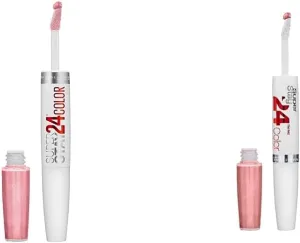 MAYBELLINE Super Stay 24 2-Step Liquid Lipstick Makeup, So Pearly Pink and Timeless Toffee Shades, 1 Count Each