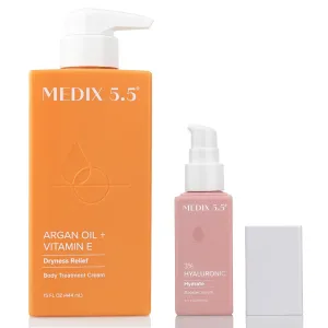 Medix 5.5 Argan Oil Anti-Aging Cream   3% Hylaruonic Acid Hydrating Booster Serum Set