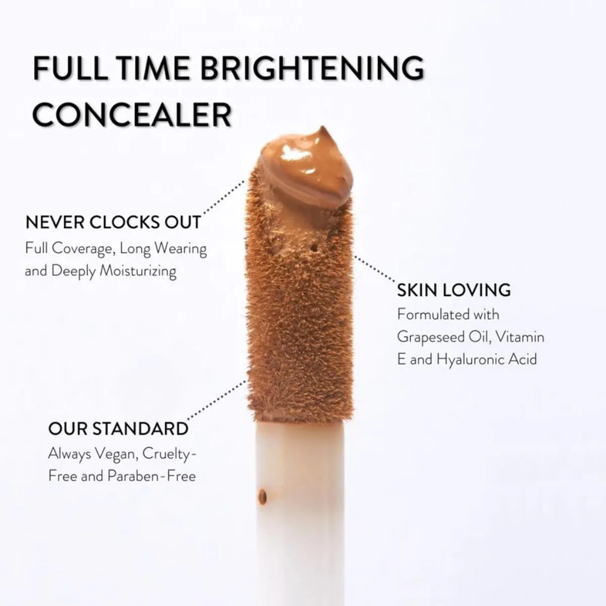 Mented Cosmetics Full-Time Eye Brightening Concealer for Women, Lightweight Full-Coverage Eye Makeup Concealer, Under Eyes Make Up Corrector, Blemishes & Contour, Werk From Home