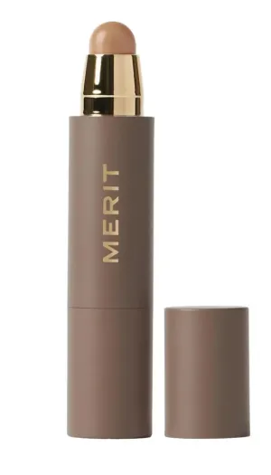 MERIT The Minimalist Perfecting Complexion Stick – Buildable Foundation & Concealer with Sea Daffodil Extract, Hydrating Fatty Acids & Lightweight Formula Burlwood - medium-deep (neutral)