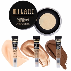 Milani Conceal   Perfect Blur Out Powder and Facelift Collection Kit 2: Ginger Contour, Stardust Highlighter, Melon Undereye Brightener