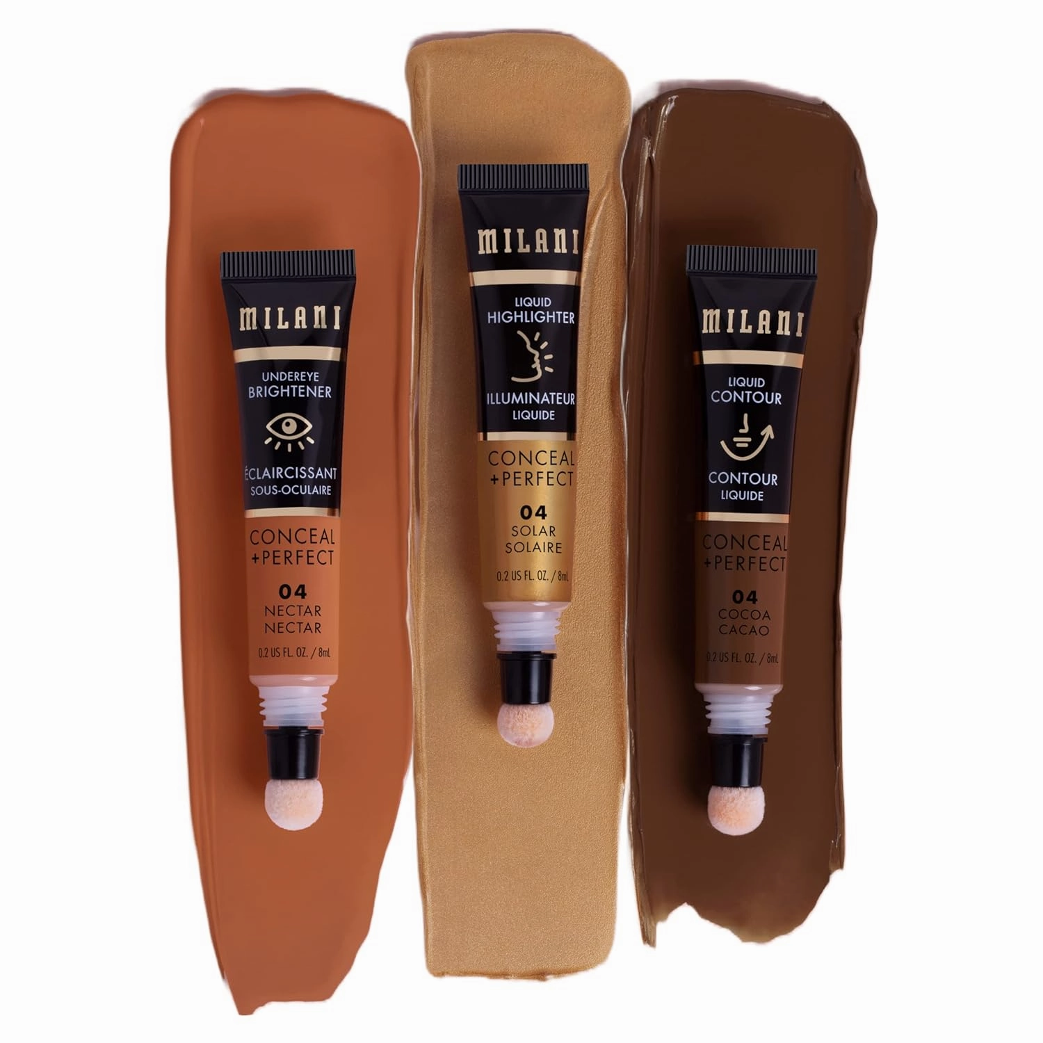 Milani Conceal   Perfect Facelift Collection Kit 4: Cocoa Contour, Solar Highlighter, Nectar Undereye Brightener